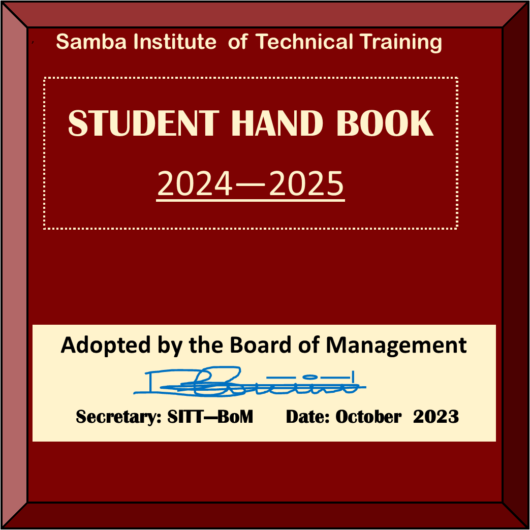Student Hand Book – Samba Institute of Technical Training